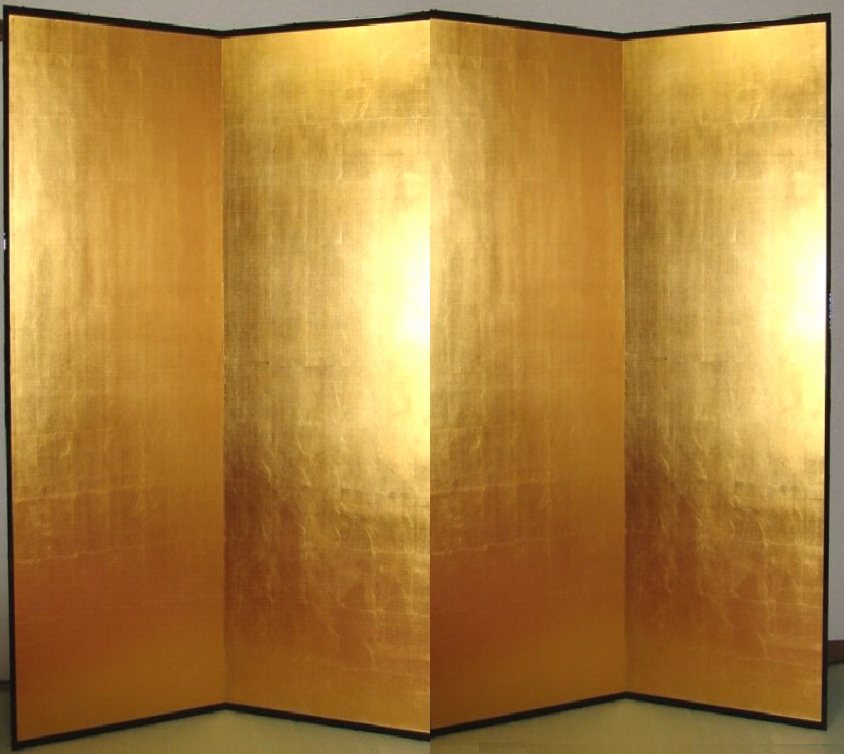 金屏風 日本画金屏風の製造/通信販売(通販) 御子柴屏風店